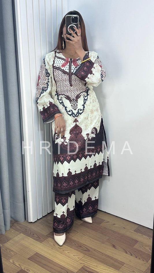 Dubai Silk Two Pice -01